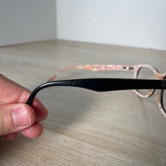 Ray-Ban RB5228 5014 Eyeglasses Black White and Red 55-17-140 Frames Only - Picture 8 of 9